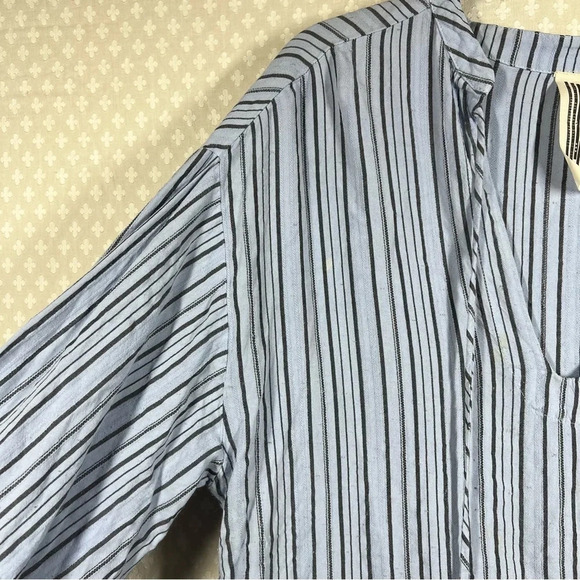 Free People Blue Striped Rhythm Of The Night Tunic Top - Picture 4 of 7